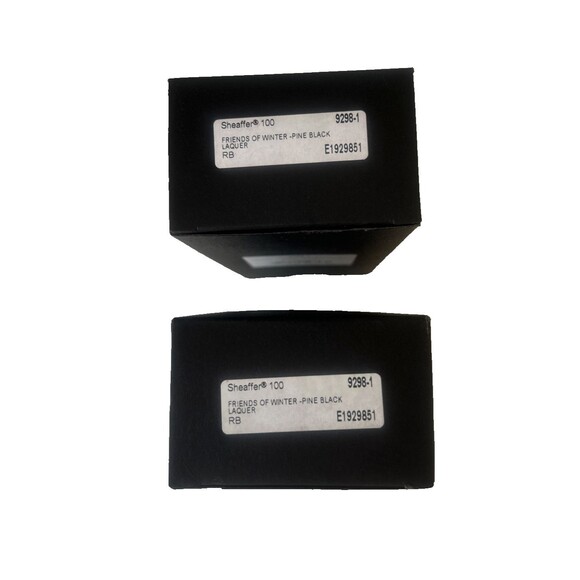 Sheaffer 100 Friends of Winter - Pine Black Laquer Ballpoint Pen LOT 2 Pens New - Picture 6 of 9